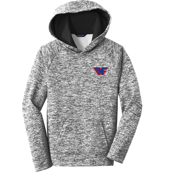 Mid-Fairfield Youth PosiCharge Electric Heather Fleece Hooded Pullover