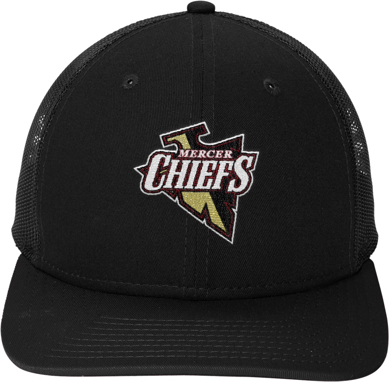 Mercer Chiefs New Era Snapback Low Profile Trucker Cap