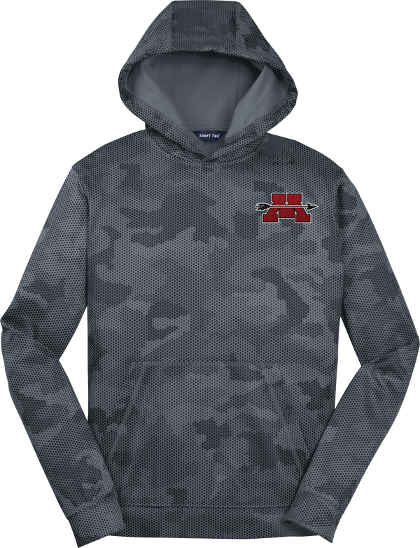 Mercer Arrows Youth Sport-Wick CamoHex Fleece Hooded Pullover