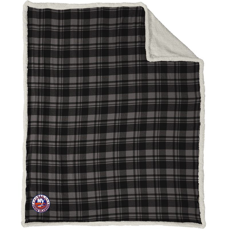 PAL Jr. Islanders Flannel Sherpa Blanket