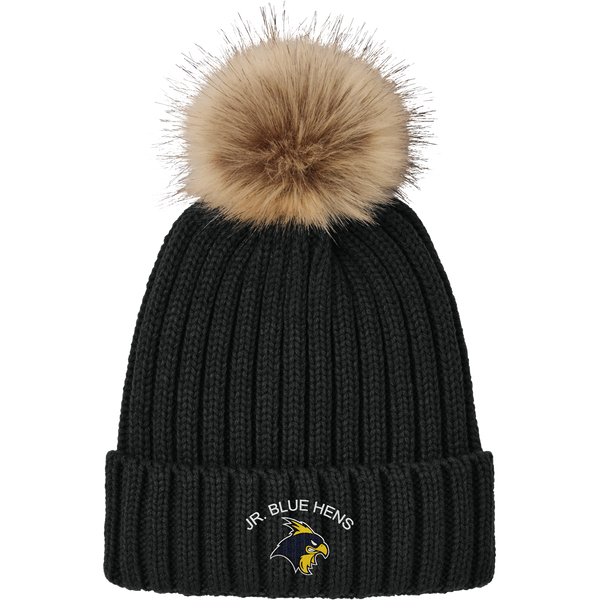 Delaware Jr. Blue Hens Faux Fur Pom Beanie