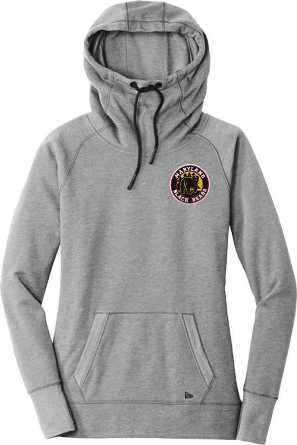 Maryland Black Bears New Era Ladies Tri-Blend Fleece Pullover Hoodie