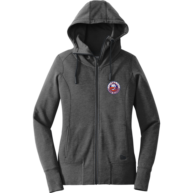 PAL Jr. Islanders New Era Ladies Tri-Blend Fleece Full-Zip Hoodie