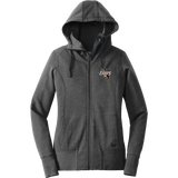 Mercer Chiefs New Era Ladies Tri-Blend Fleece Full-Zip Hoodie