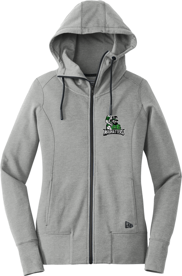 Atlanta Madhatters New Era Ladies Tri-Blend Fleece Full-Zip Hoodie