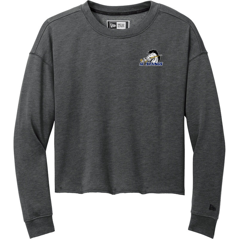 Mid-State Mustangs New Era Ladies Tri-Blend Fleece Crop Crew