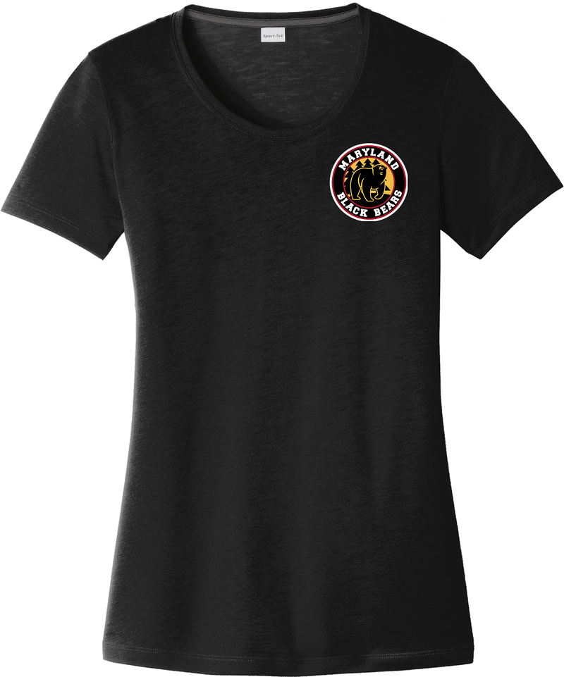 Maryland Black Bears Ladies PosiCharge Competitor Cotton Touch Scoop Neck Tee