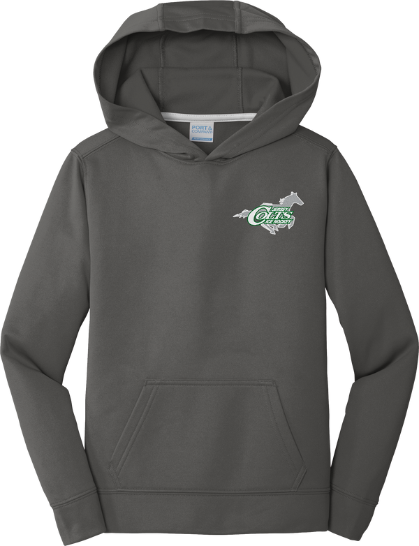 NJ Colts Youth Performance Fleece Pullover Hooded Sweatshirt