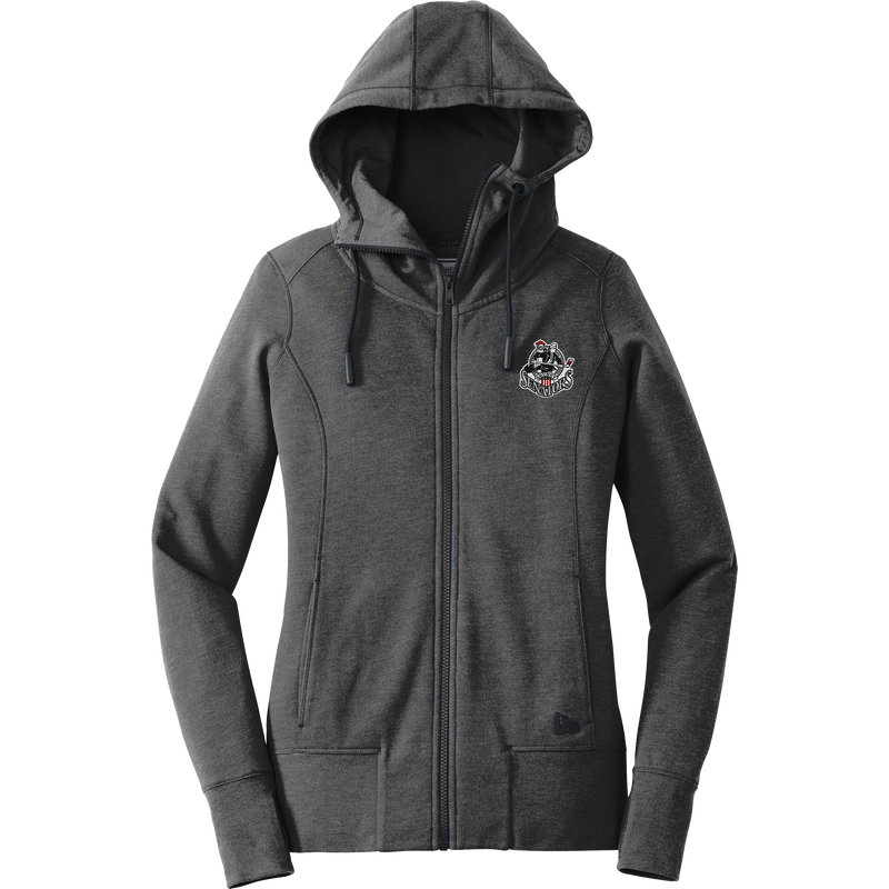 Grundy Senators New Era Ladies Tri-Blend Fleece Full-Zip Hoodie