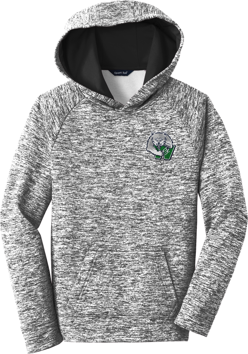 Woodbridge Wolfpack Youth PosiCharge Electric Heather Fleece Hooded Pullover
