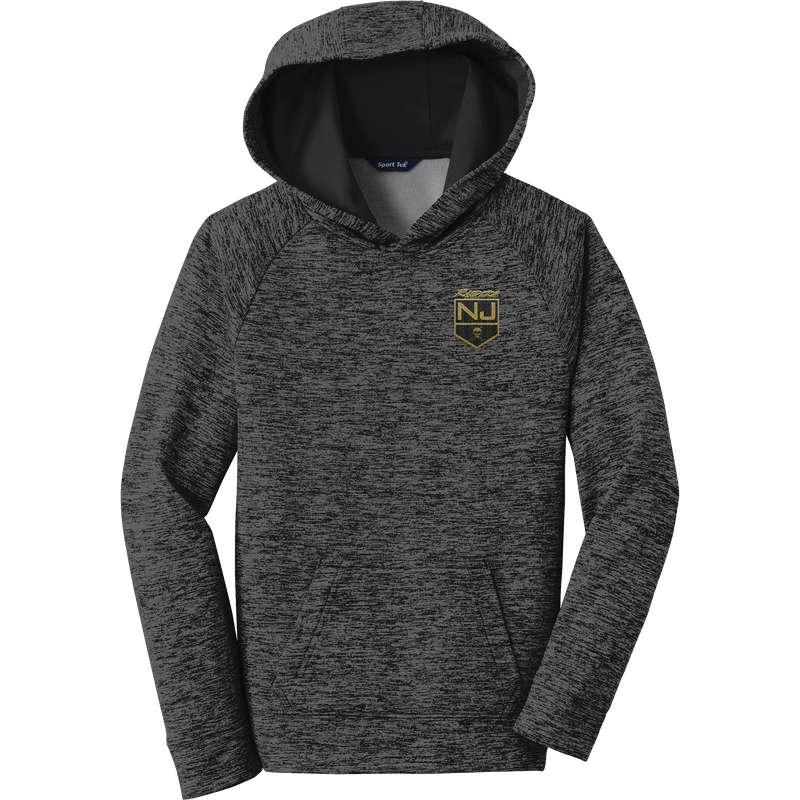 NJ Raiders Youth PosiCharge Electric Heather Fleece Hooded Pullover