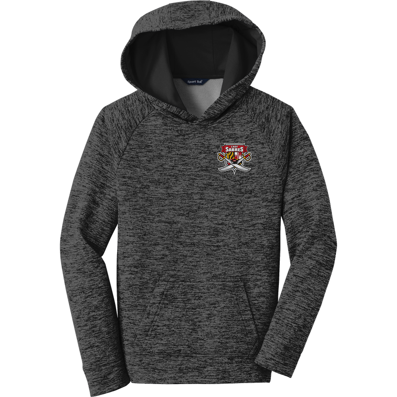 SOMD Lady Sabres Youth PosiCharge Electric Heather Fleece Hooded Pullover