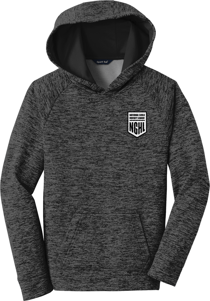 NGHL Youth PosiCharge Electric Heather Fleece Hooded Pullover