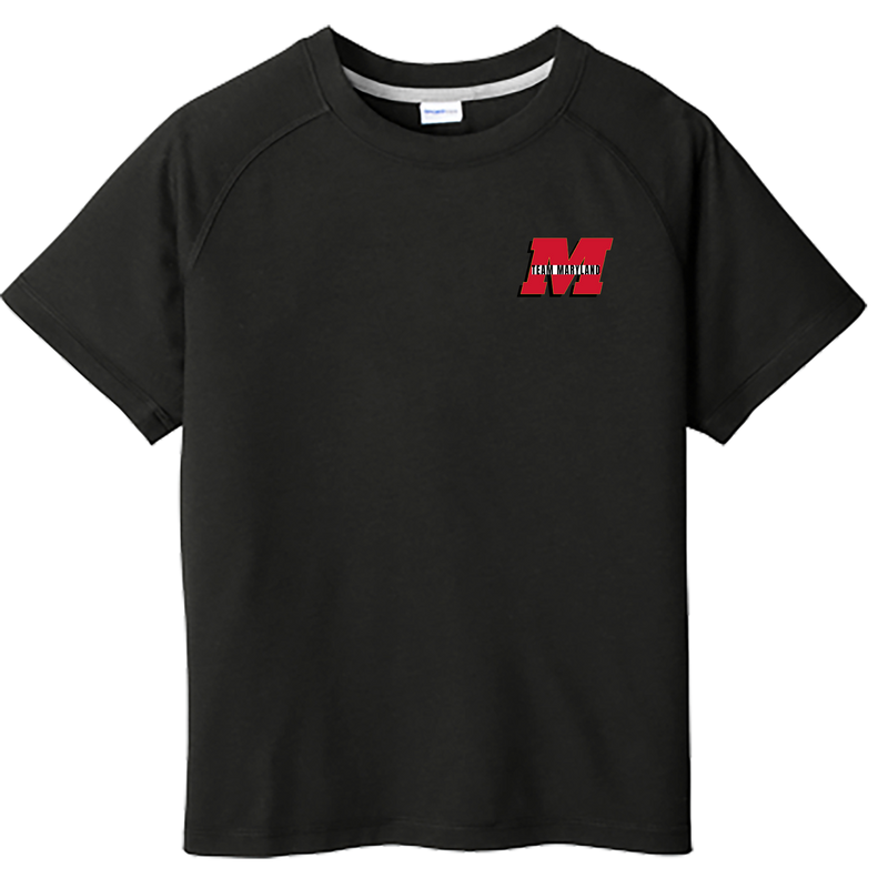 Team Maryland Youth PosiCharge  Tri-Blend Wicking Raglan Tee