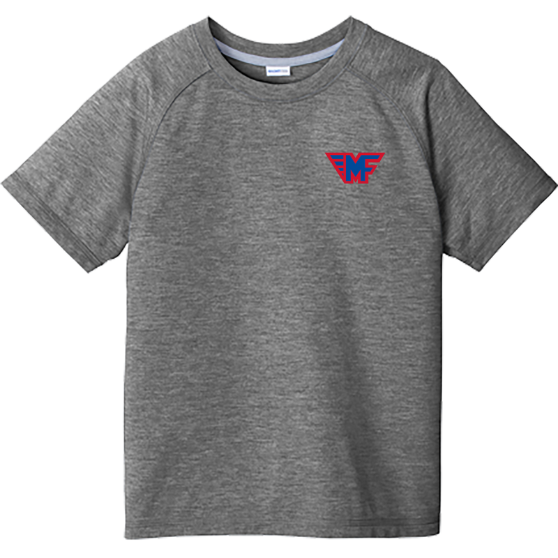 Mid-Fairfield Youth PosiCharge  Tri-Blend Wicking Raglan Tee